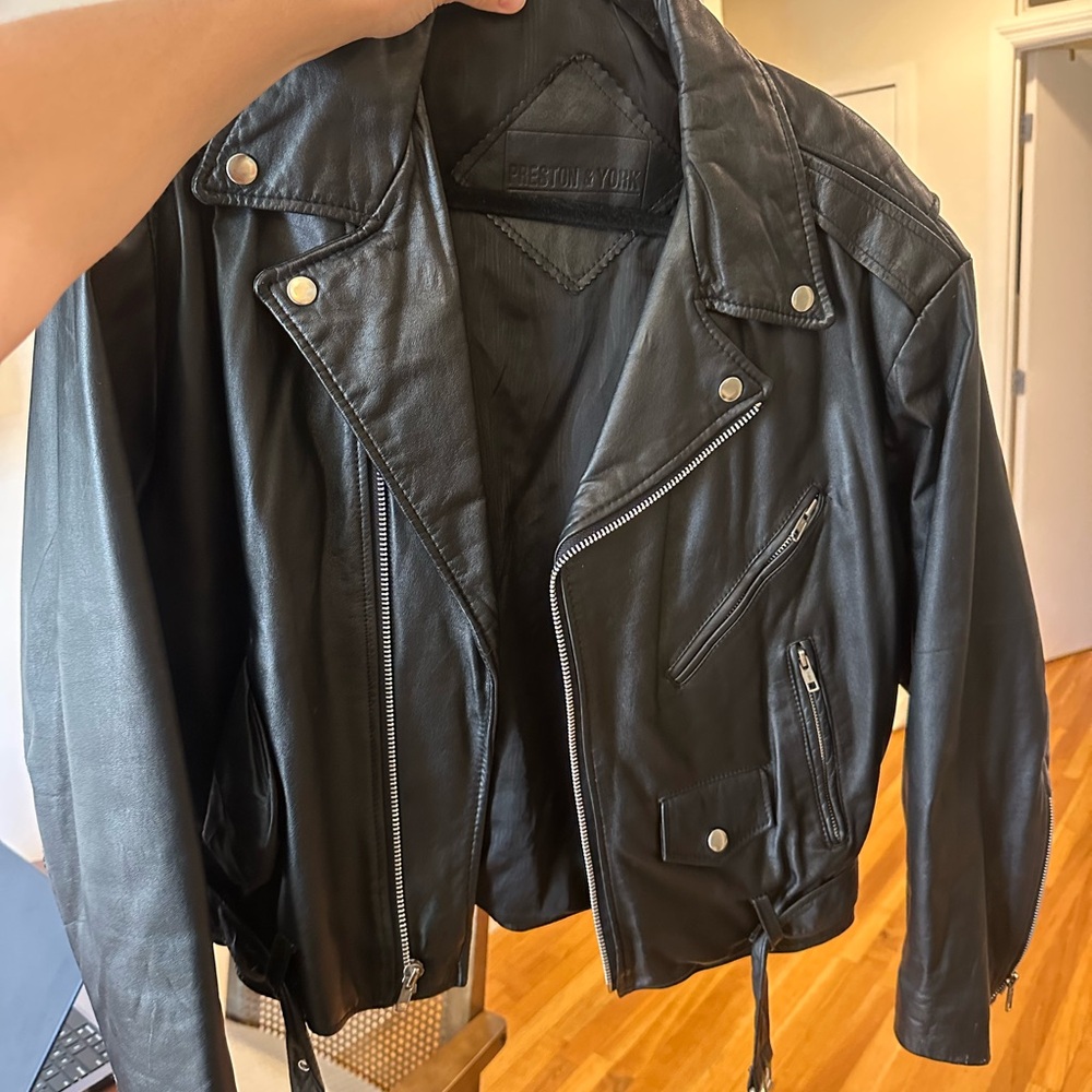 Preston & York Classic Black Leather Jacket
